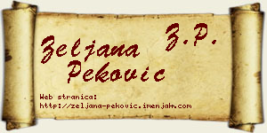 Željana Peković vizit kartica